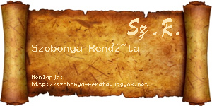 Szobonya Renáta névjegykártya